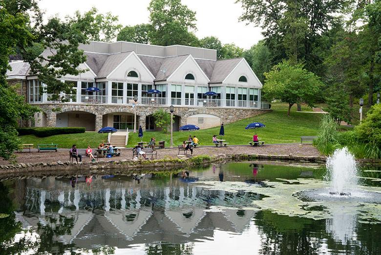 Lares building and pond 